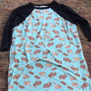 Lularoe Girls size 14 BUNNIES